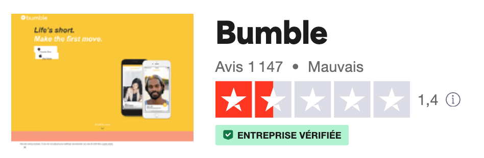 site de rencontre bumble avis difficile de sortir du lot